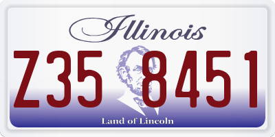 IL license plate Z358451