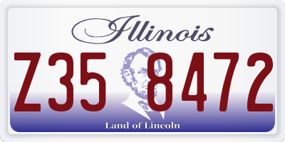 IL license plate Z358472