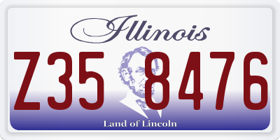 IL license plate Z358476