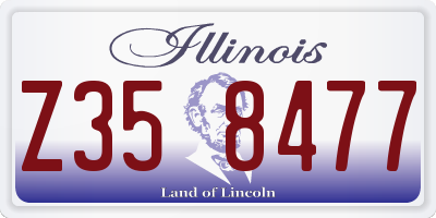 IL license plate Z358477