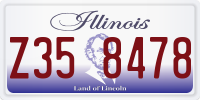 IL license plate Z358478