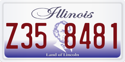 IL license plate Z358481