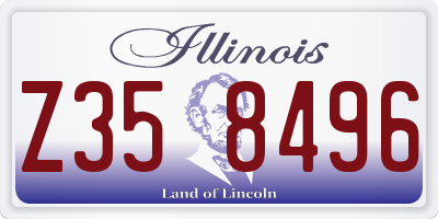 IL license plate Z358496