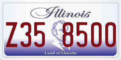 IL license plate Z358500