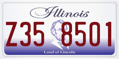 IL license plate Z358501