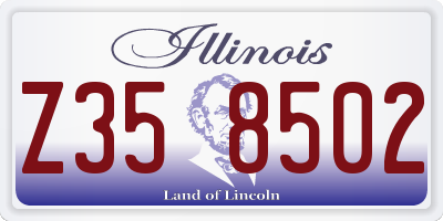 IL license plate Z358502