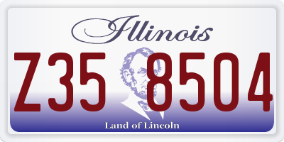IL license plate Z358504