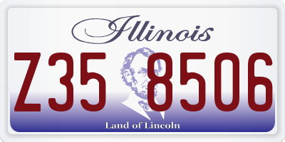 IL license plate Z358506