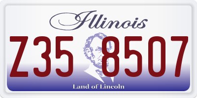 IL license plate Z358507