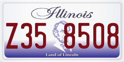 IL license plate Z358508