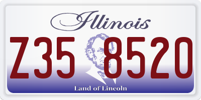 IL license plate Z358520