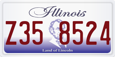 IL license plate Z358524