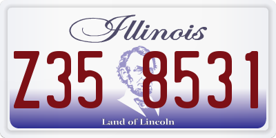 IL license plate Z358531