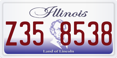 IL license plate Z358538