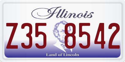 IL license plate Z358542