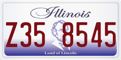 IL license plate Z358545