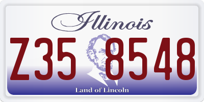 IL license plate Z358548