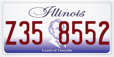 IL license plate Z358552