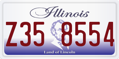 IL license plate Z358554