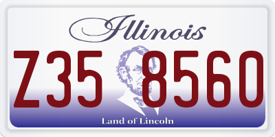 IL license plate Z358560
