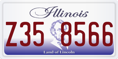 IL license plate Z358566