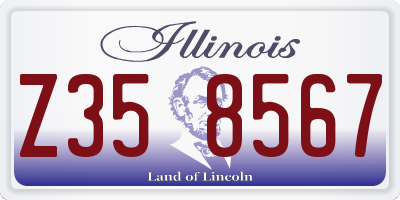 IL license plate Z358567