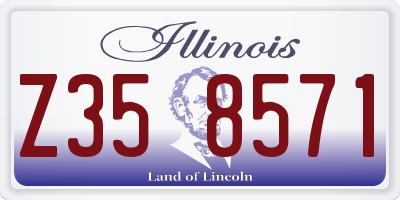 IL license plate Z358571