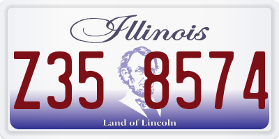 IL license plate Z358574