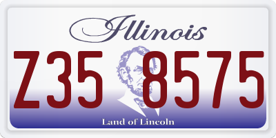 IL license plate Z358575