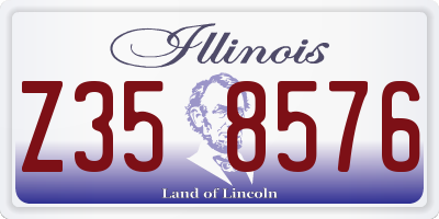 IL license plate Z358576