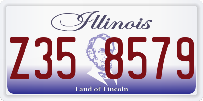 IL license plate Z358579