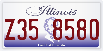 IL license plate Z358580