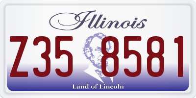IL license plate Z358581
