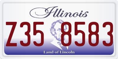 IL license plate Z358583