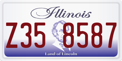 IL license plate Z358587