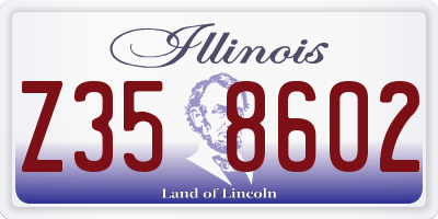 IL license plate Z358602