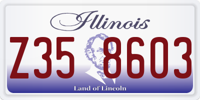 IL license plate Z358603