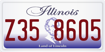 IL license plate Z358605
