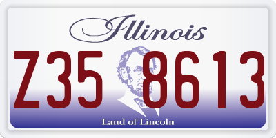 IL license plate Z358613