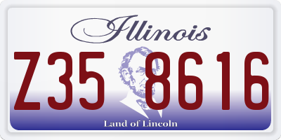 IL license plate Z358616