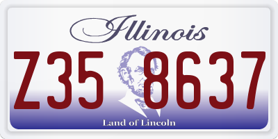 IL license plate Z358637