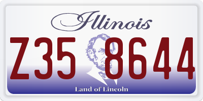 IL license plate Z358644