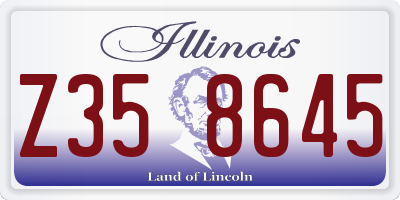 IL license plate Z358645