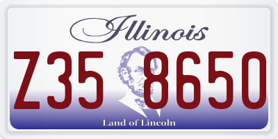 IL license plate Z358650
