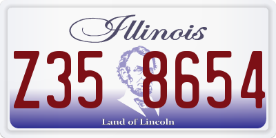 IL license plate Z358654