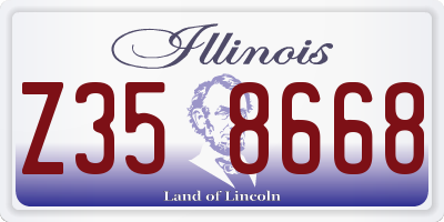 IL license plate Z358668