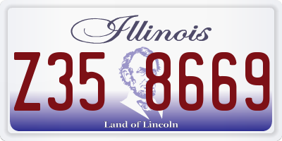 IL license plate Z358669