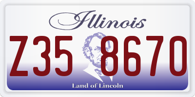 IL license plate Z358670