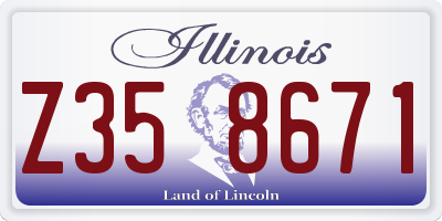 IL license plate Z358671
