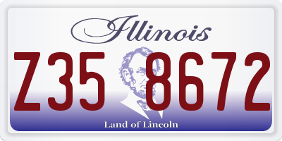 IL license plate Z358672